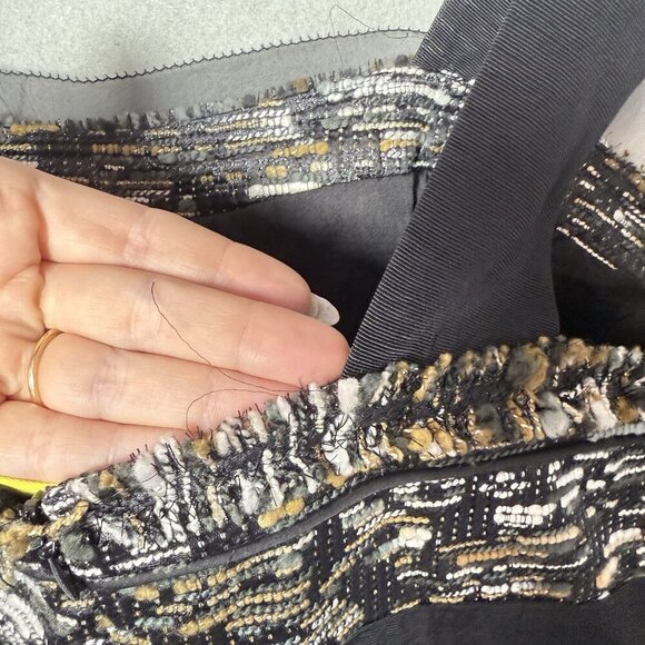 Aysha Women’s Tweed Sleeveless Dressy Mini Dress Metallic Weave Black Multi - Picture 14 of 16